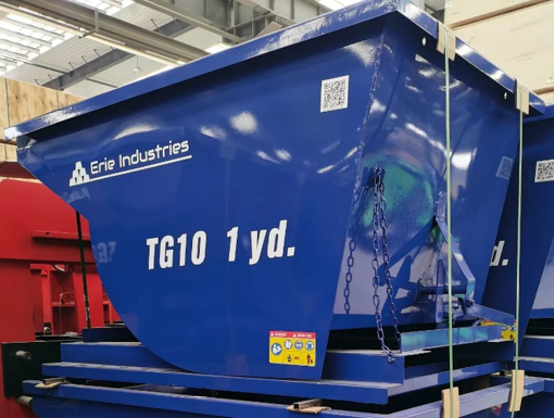 Forklift/skid steer loader matching dumping material turnover box series